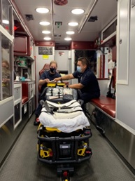 Paramedics Inside ambulance