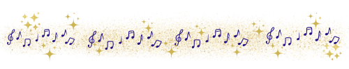 Stars and music notes icon