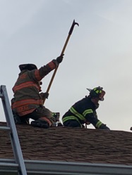 Training - cutting into building roof