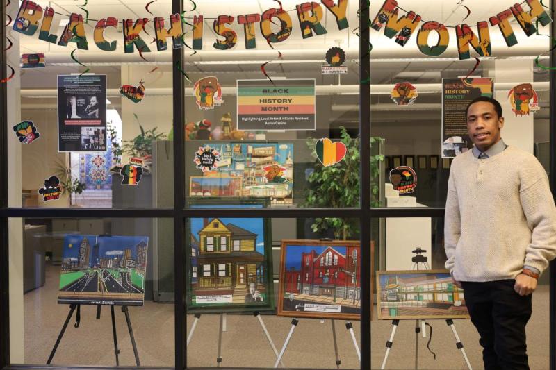Black History Month Village Hall Art Exhibition Featuring Artist Aaron Canino